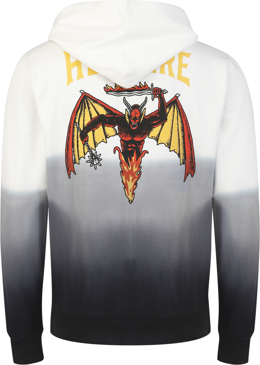 Sweat-shirt à capuche  de Stranger Things - Hellfire Club - S à XXL - pour Homme - noir/blanc - Stranger Things - View 2