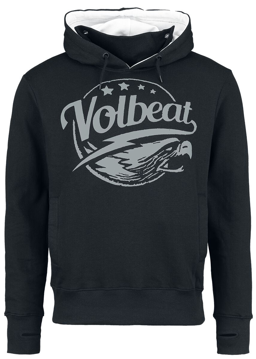 Sweat-shirt à capuche  de Volbeat - Eagle - S à M - pour Homme - noir - Volbeat
