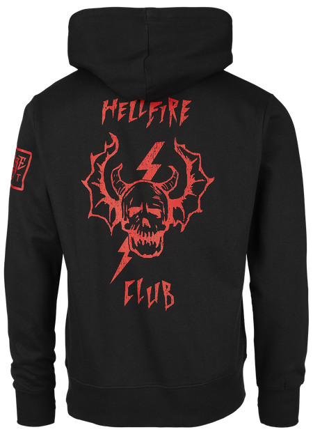 Sweat-shirt à capuche  de Stranger Things - Hellfire Club - S à L - pour Homme - noir - Stranger Things - View 2