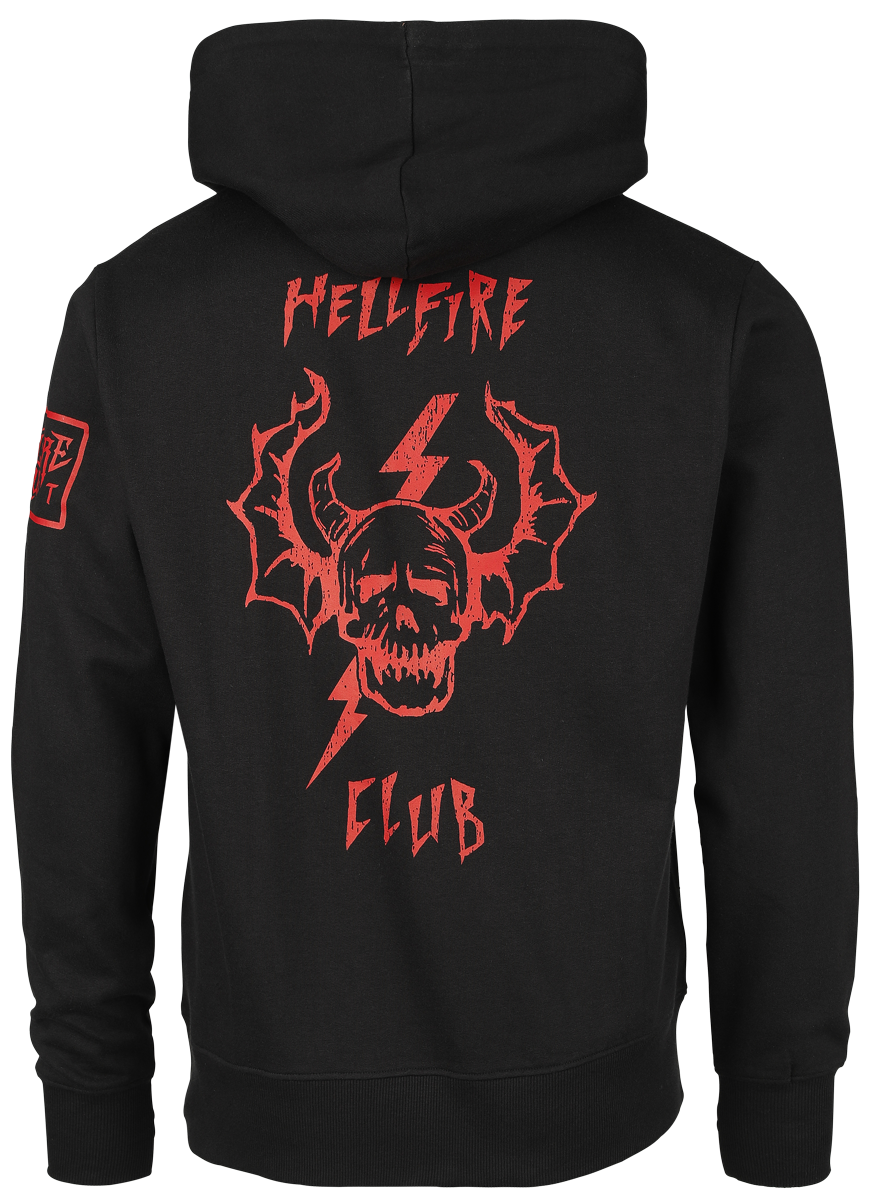 Sweat-shirt à capuche  de Stranger Things - Hellfire Club - S à L - pour Homme - noir - Stranger Things - View 2