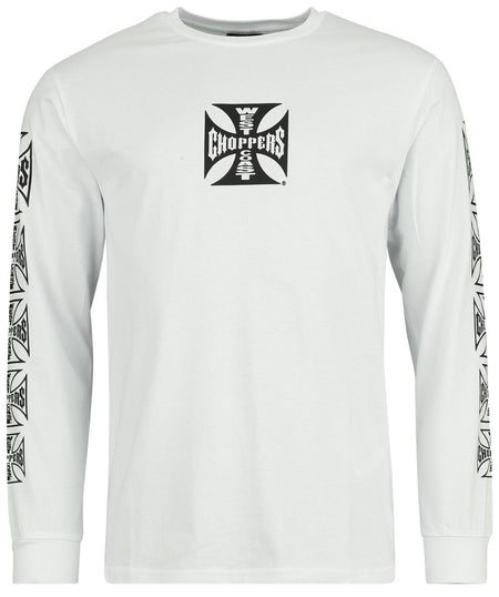 T-shirt manches longues  de West Coast Choppers - Haut manches longues OG LBC - S à 3XL - pour Homme - blanc - West Coast Choppers