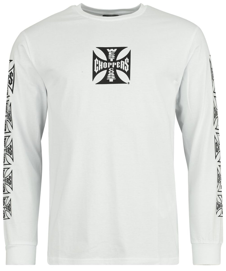 T-shirt manches longues  de West Coast Choppers - Haut manches longues OG LBC - S à 3XL - pour Homme - blanc - West Coast Choppers