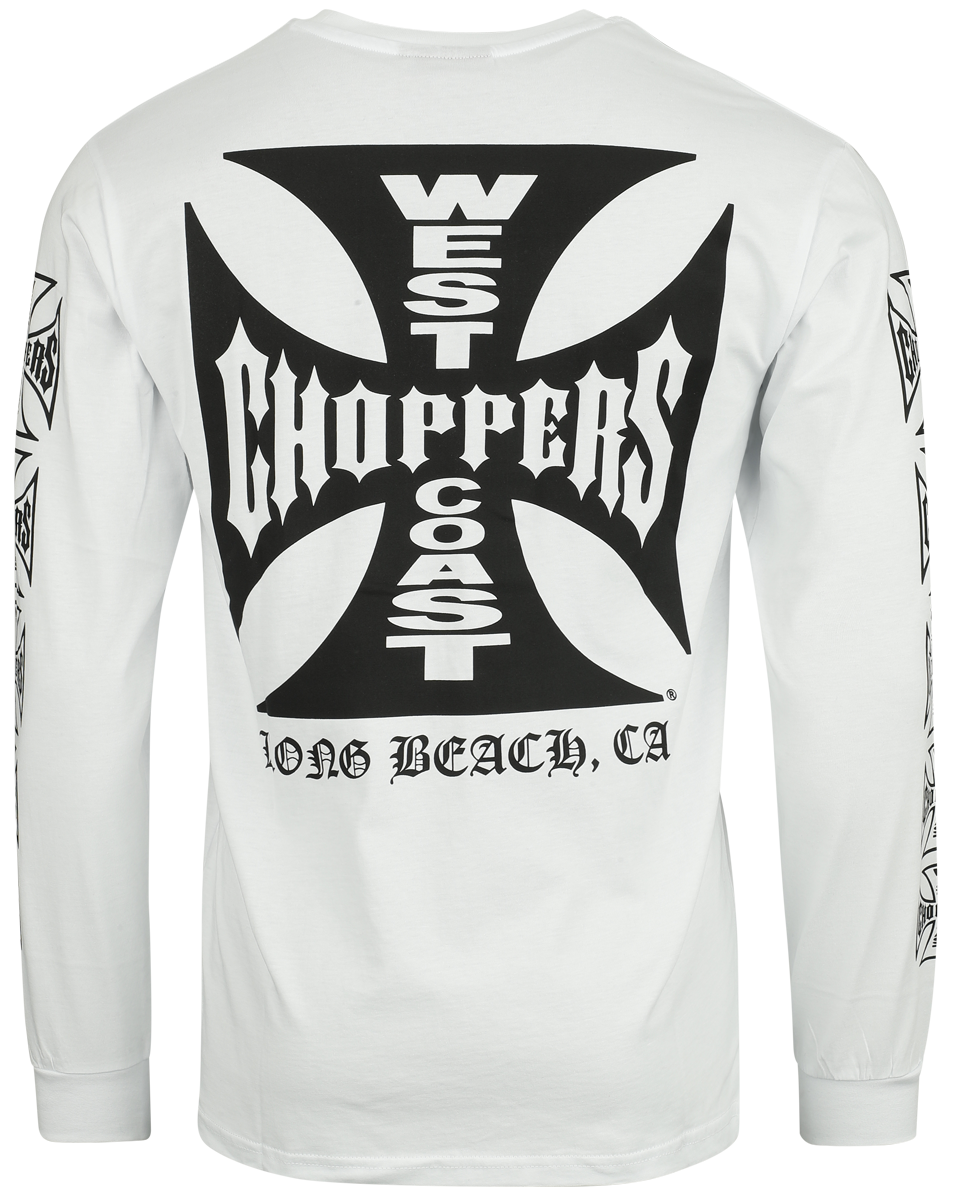 T-shirt manches longues  de West Coast Choppers - Haut manches longues OG LBC - S à 3XL - pour Homme - blanc - West Coast Choppers - View 2