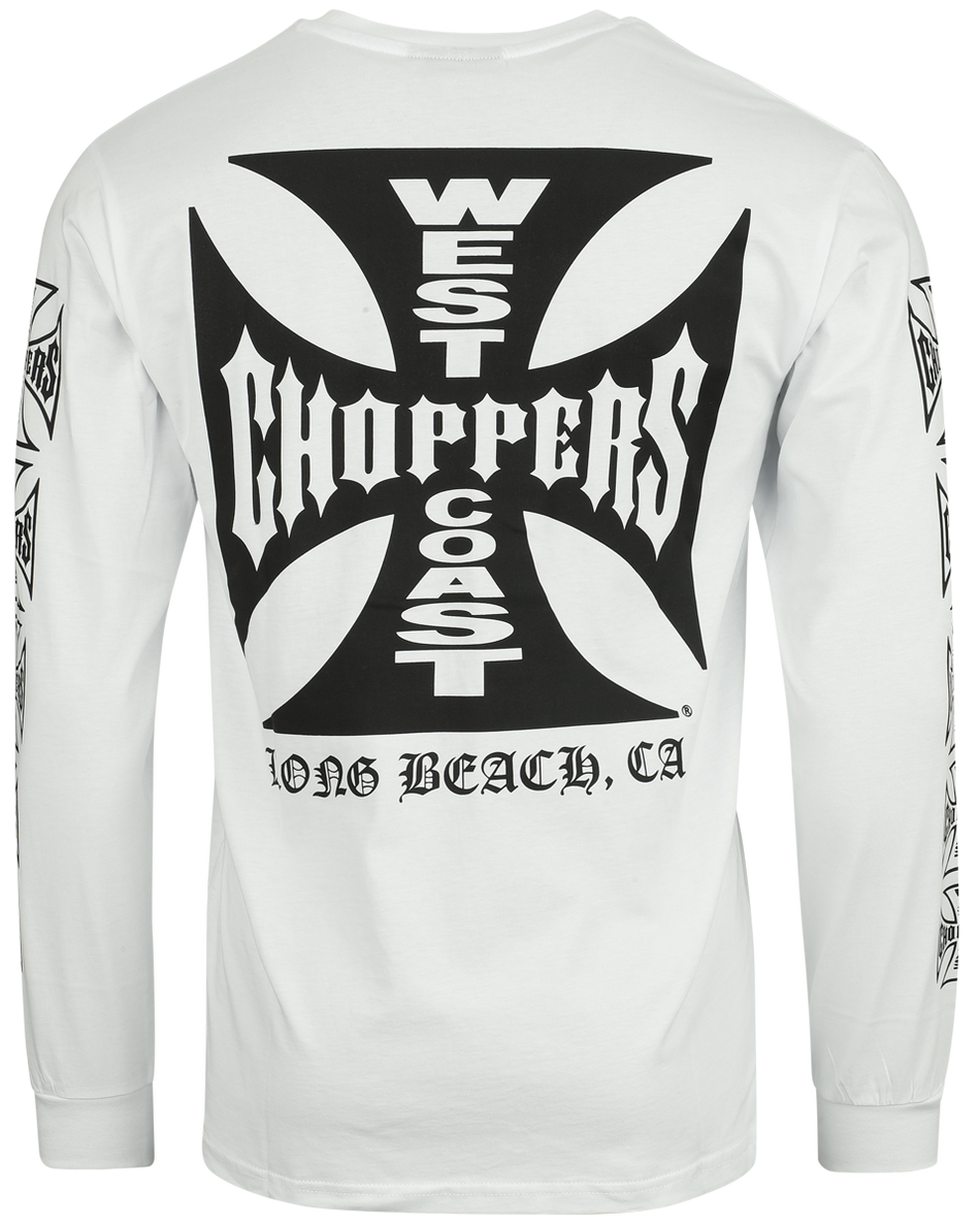 T-shirt manches longues  de West Coast Choppers - Haut manches longues OG LBC - S à 3XL - pour Homme - blanc - West Coast Choppers - View 2