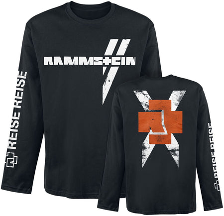 T-shirt manches longues  de Rammstein - Croix Blanche - M à XXL - pour Homme - noir - Rammstein