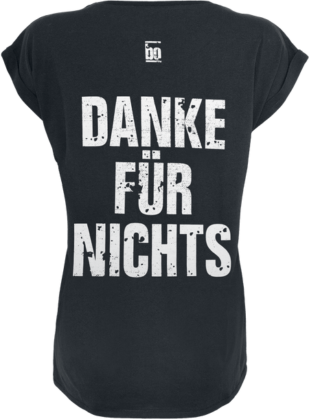 T-Shirt Manches courtes  de Böhse Onkelz - Danke für nichts - S à XL - pour Femme - noir - Böhse Onkelz - View 2