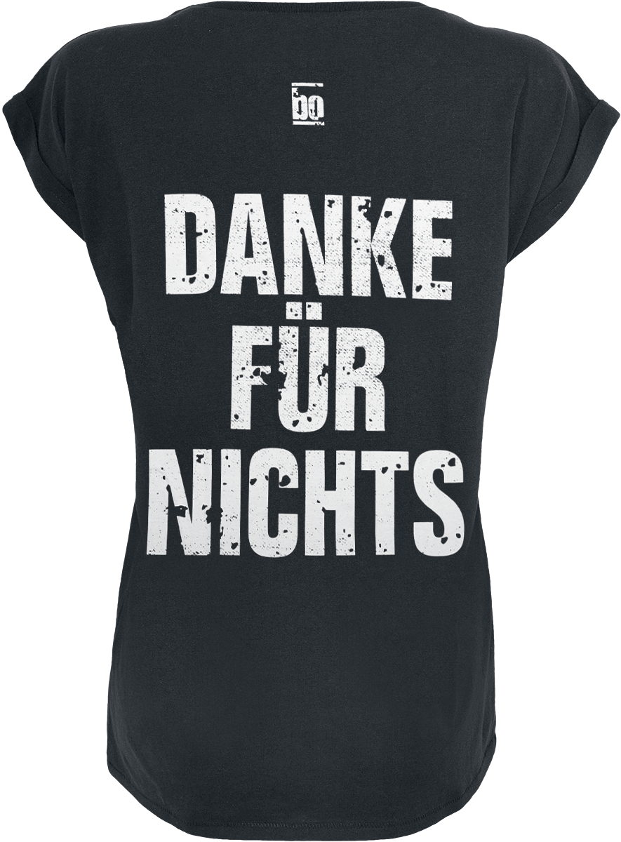 T-Shirt Manches courtes  de Böhse Onkelz - Danke für nichts - S à XL - pour Femme - noir - Böhse Onkelz - View 2