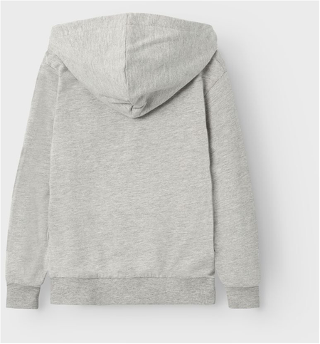 Sweat-Shirt à capuche  de name it - Nash Happy - Sweat à Capuche - 116/122 à 122/128 - pour garçons - gris chiné - name it - View 2