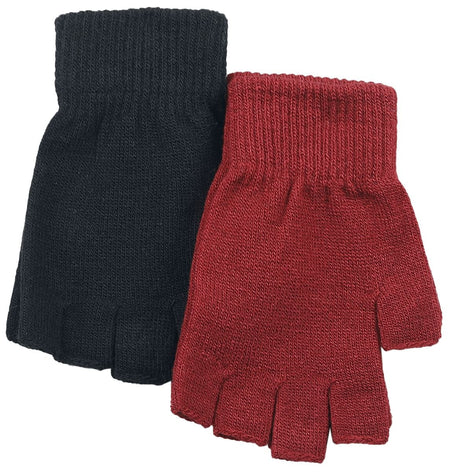 Mitaines  de Black Premium by EMP - Lot de 2 paires de gants - pour Femme - bordeaux/noir - Black Premium by EMP