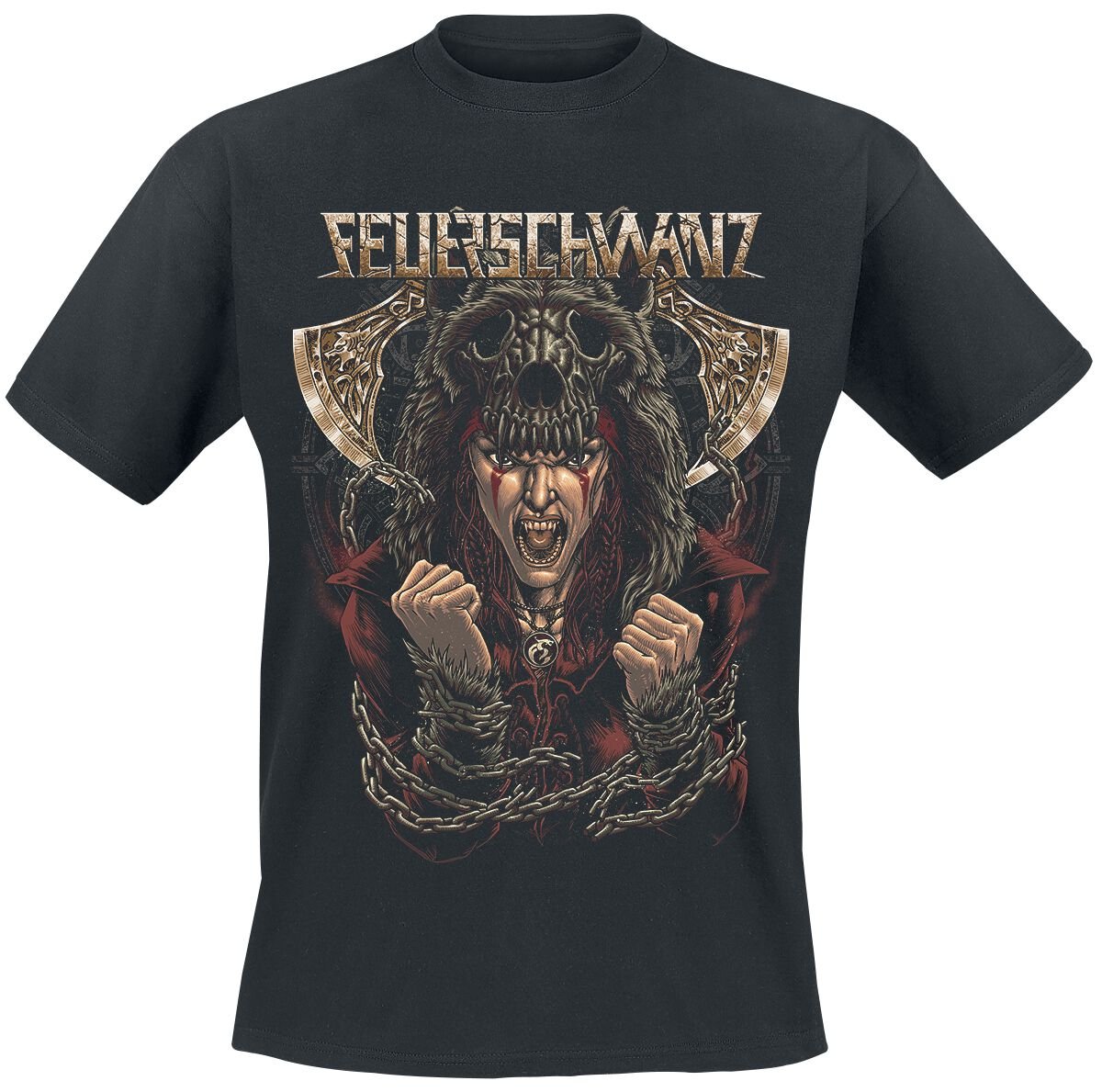 T-Shirt Manches courtes  de Feuerschwanz - S à 3XL - pour Homme - noir - Feuerschwanz