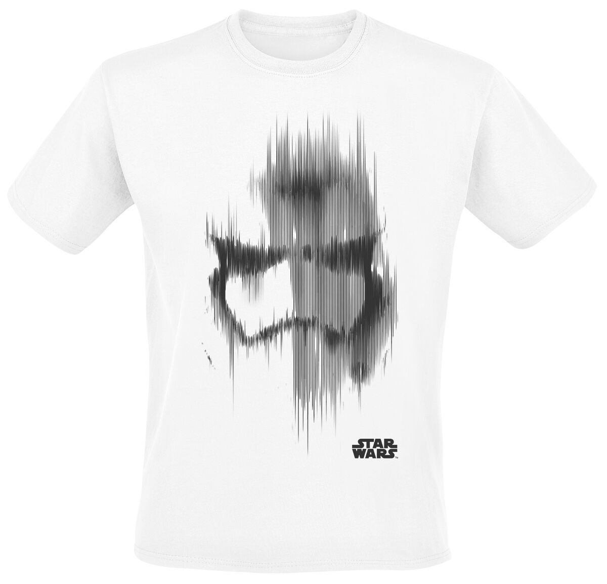 T-Shirt Manches courtes Disney de Star Wars - Épisode 7 - Le Réveil de la Force - Trooper Lignes Floues - S à XXL - pour Homme - blanc - Star Wars