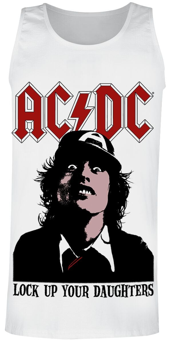 Débardeur  de AC/DC - Lock Up Your Daughters - M à 3XL - pour Homme - blanc - AC/DC