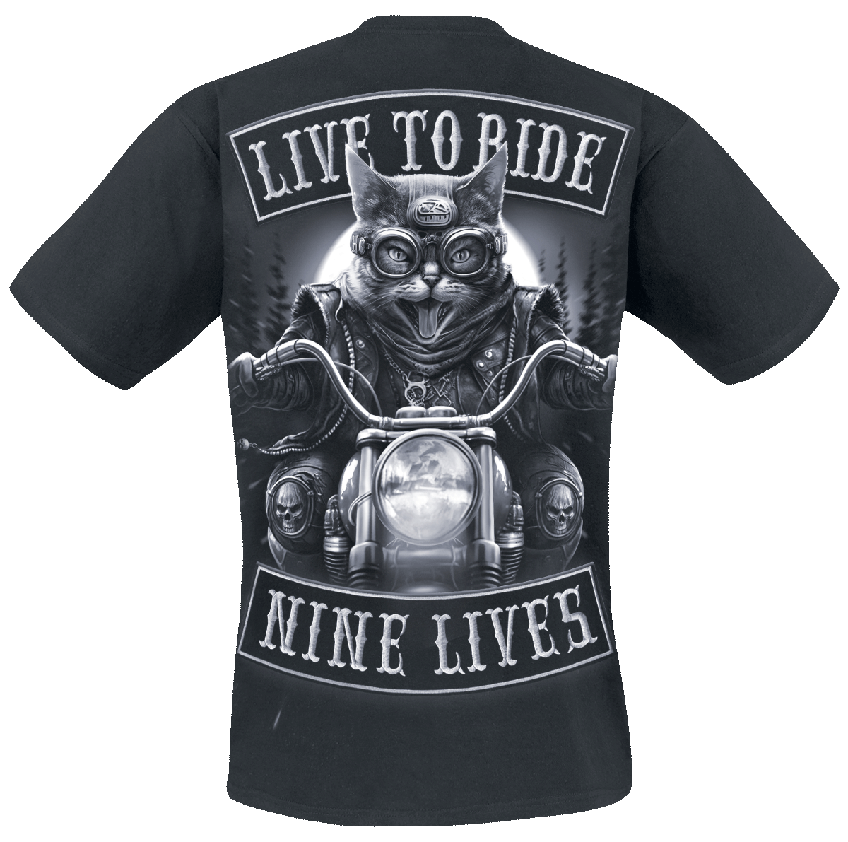 T-Shirt Manches courtes  de Spiral - Nine Lives - S à 4XL - pour Homme - noir - Spiral - View 2
