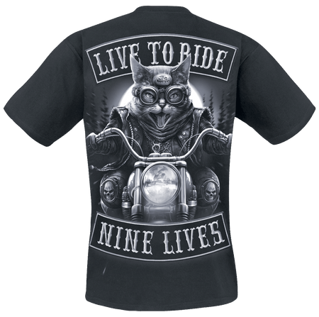 T-Shirt Manches courtes  de Spiral - Nine Lives - S à 4XL - pour Homme - noir - Spiral - View 2