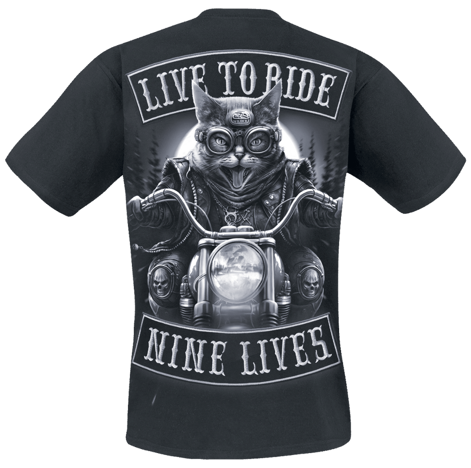 T-Shirt Manches courtes  de Spiral - Nine Lives - S à 4XL - pour Homme - noir - Spiral - View 2