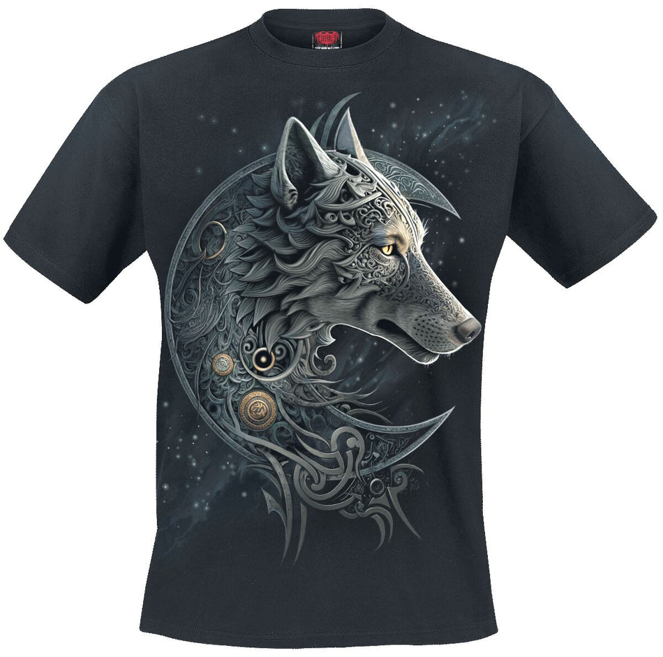 T-Shirt Manches courtes  de Spiral - Loup Celtique - S à 4XL - pour Homme - noir - Spiral