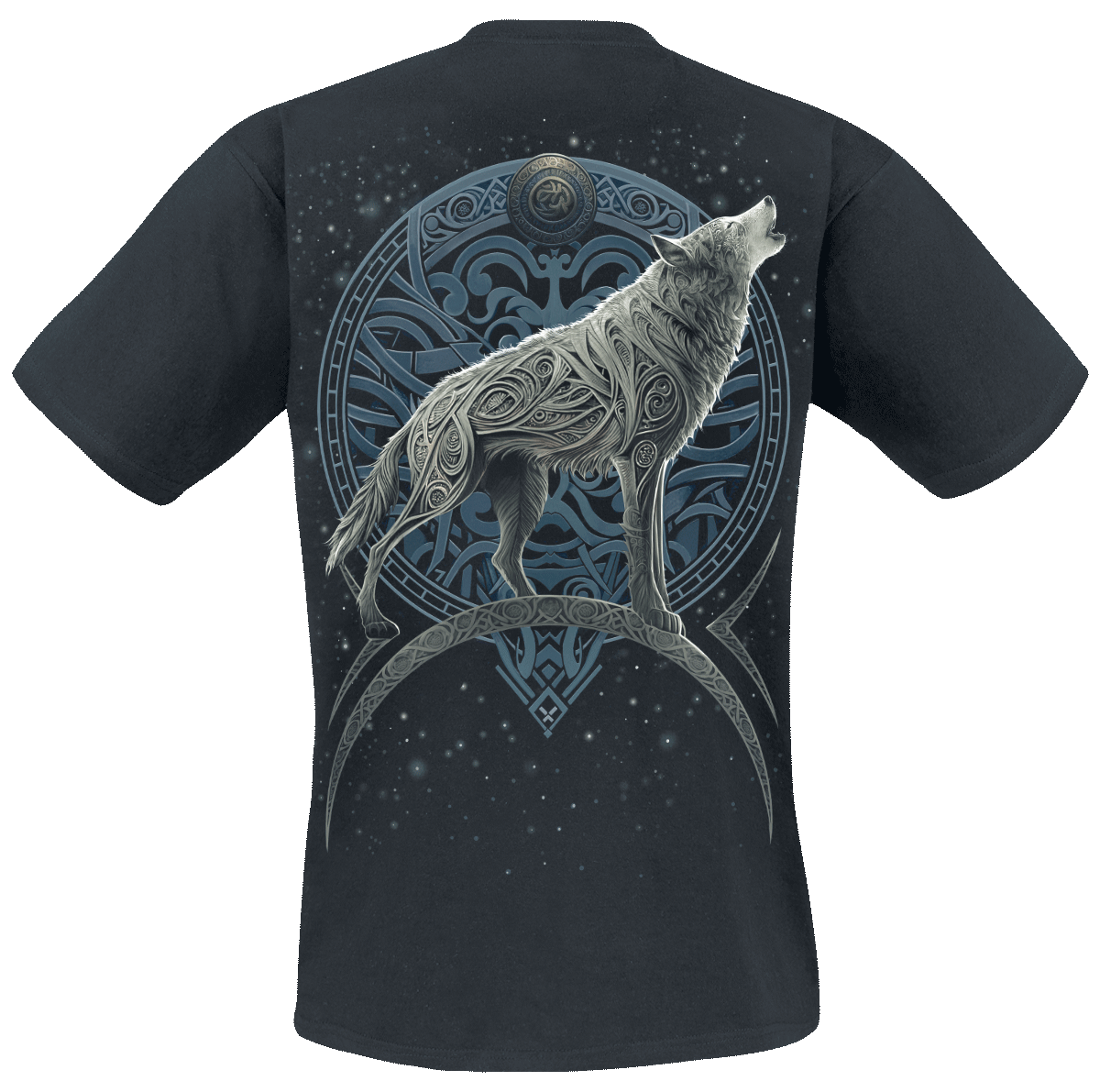 T-Shirt Manches courtes  de Spiral - Loup Celtique - S à 4XL - pour Homme - noir - Spiral - View 2