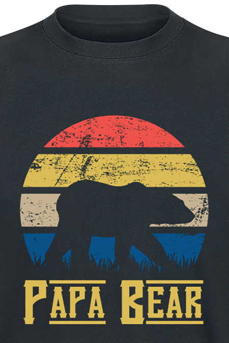 T-Shirt Manches courtes Fun de Familie & Freunde - Papa Bear - S à 5XL - pour Homme - noir - Familie & Freunde - View 2