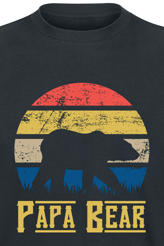 T-Shirt Manches courtes Fun de Familie & Freunde - Papa Bear - S à 5XL - pour Homme - noir - Familie & Freunde - View 2