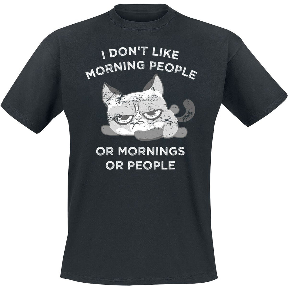 T-Shirt Manches courtes Fun de Tierisch - I Don't Like Morning People... - S à 5XL - pour Homme - noir - Tierisch