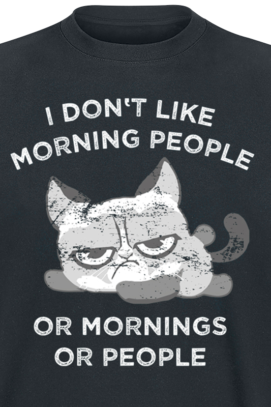 T-Shirt Manches courtes Fun de Tierisch - I Don't Like Morning People... - S à 5XL - pour Homme - noir - Tierisch - View 2