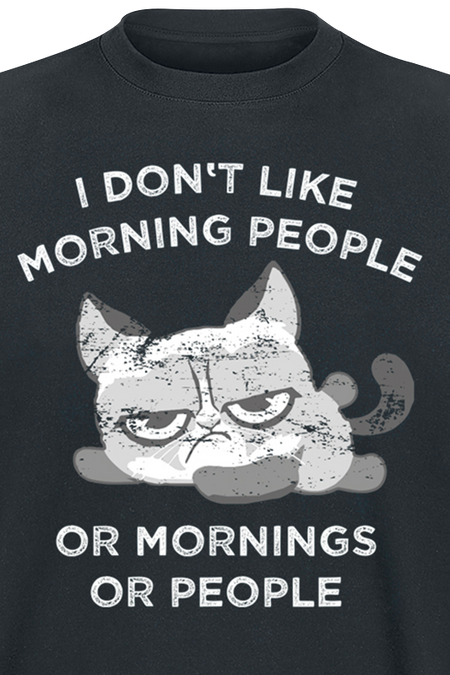 T-Shirt Manches courtes Fun de Tierisch - I Don't Like Morning People... - S à 5XL - pour Homme - noir - Tierisch - View 2