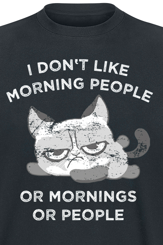 T-Shirt Manches courtes Fun de Tierisch - I Don't Like Morning People... - S à 5XL - pour Homme - noir - Tierisch - View 2