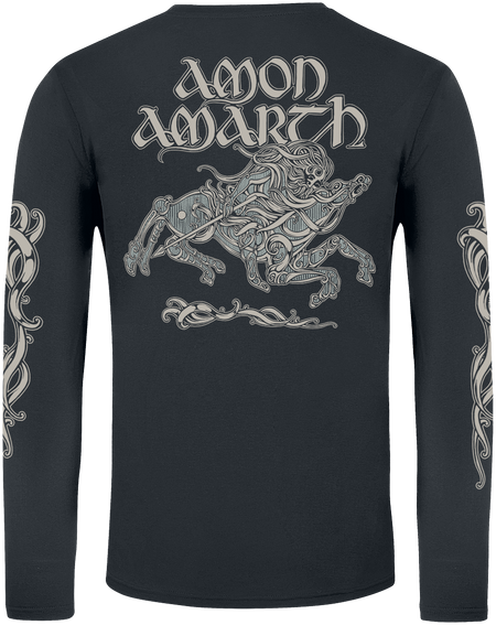 T-shirt manches longues  de Amon Amarth - Horse - S à XXL - pour Homme - noir - Amon Amarth - View 2