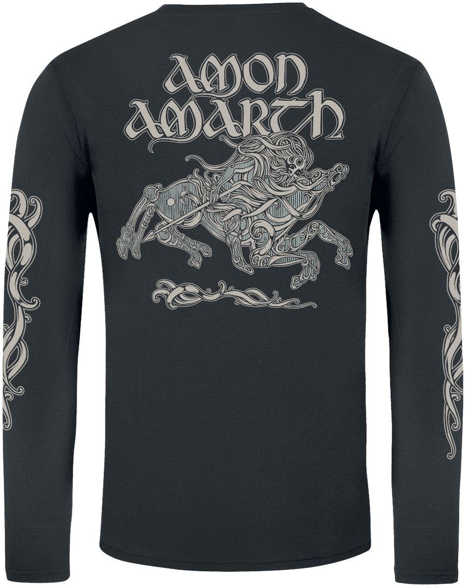 T-shirt manches longues  de Amon Amarth - Horse - S à XXL - pour Homme - noir - Amon Amarth - View 2