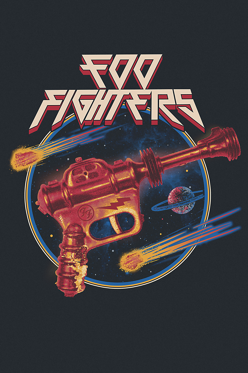 T-Shirt Manches courtes  de Foo Fighters - Ray Gun - S à 3XL - pour Homme - noir - Foo Fighters - View 2