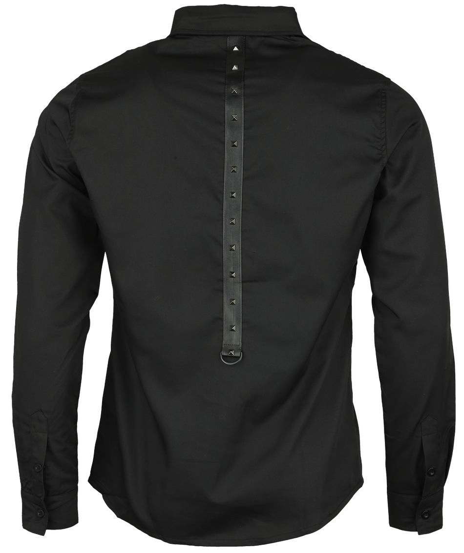 Chemise manches longues Gothic de Banned Alternative - T-shirt Andras - S à 5XL - pour Homme - noir - Banned Alternative - View 2