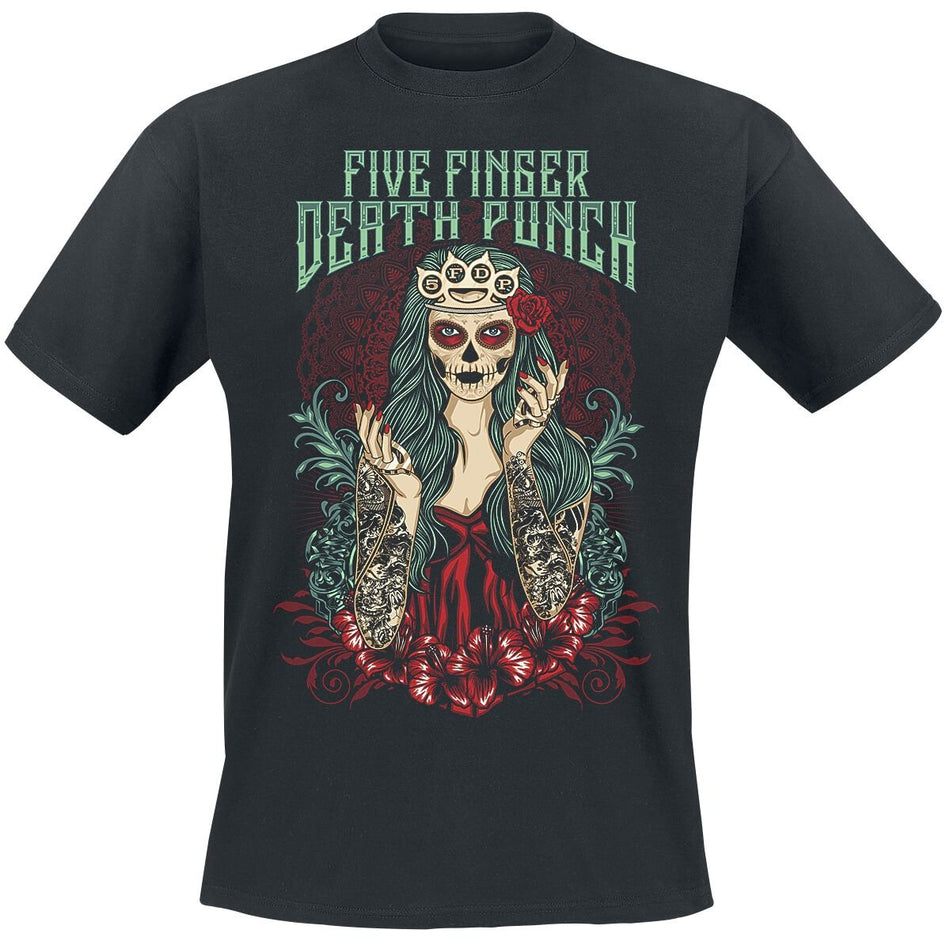 T-Shirt Manches courtes  de Five Finger Death Punch - Lady Muerta - S à 4XL - pour Homme - noir - Five Finger Death Punch