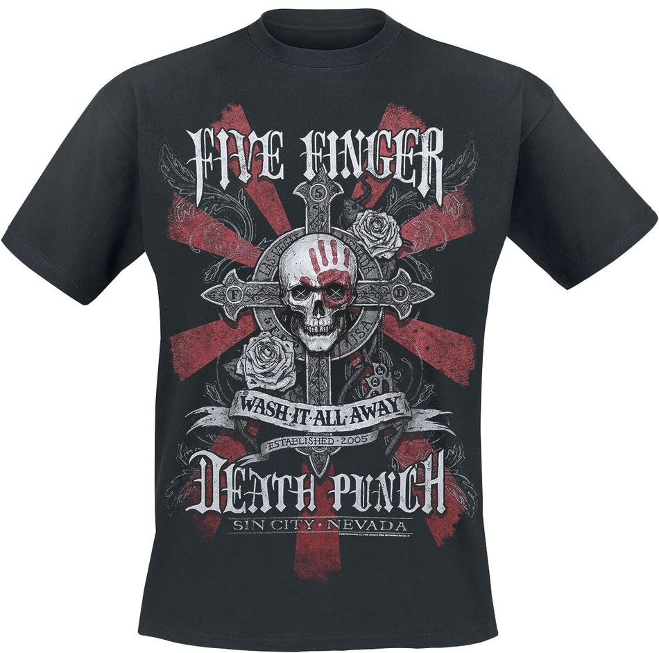 T-Shirt Manches courtes  de Five Finger Death Punch - WashIt Away - S à 4XL - pour Homme - noir - Five Finger Death Punch