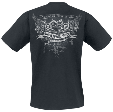 T-Shirt Manches courtes  de Five Finger Death Punch - WashIt Away - S à 4XL - pour Homme - noir - Five Finger Death Punch - View 2