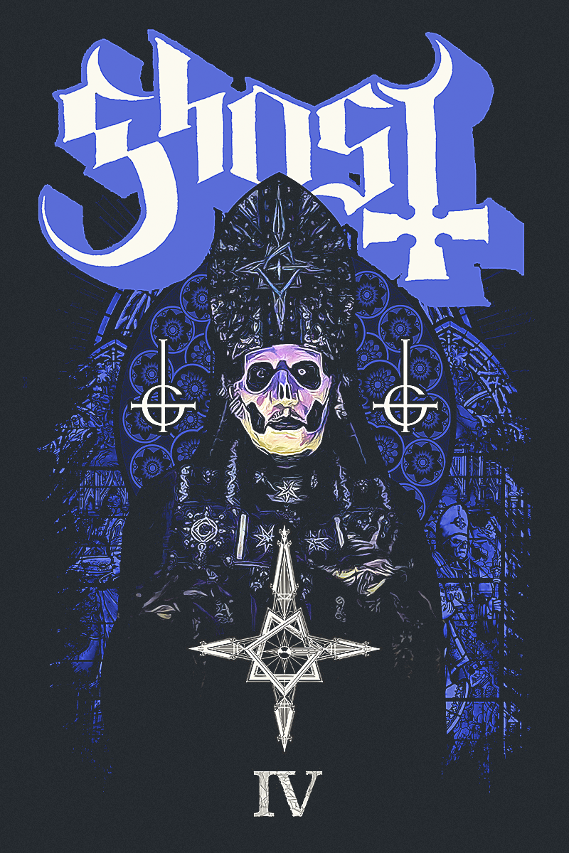 T-Shirt Manches courtes  de Ghost - Stained Glass IV - S à 4XL - pour Homme - noir - Ghost - View 2