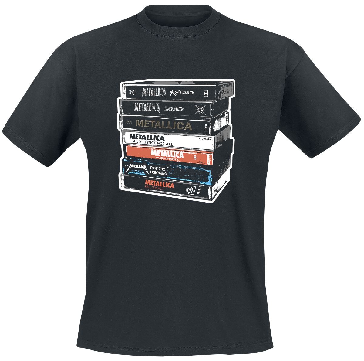 T-Shirt Manches courtes  de Metallica - Cassette - S à XXL - pour Homme - noir - metallica