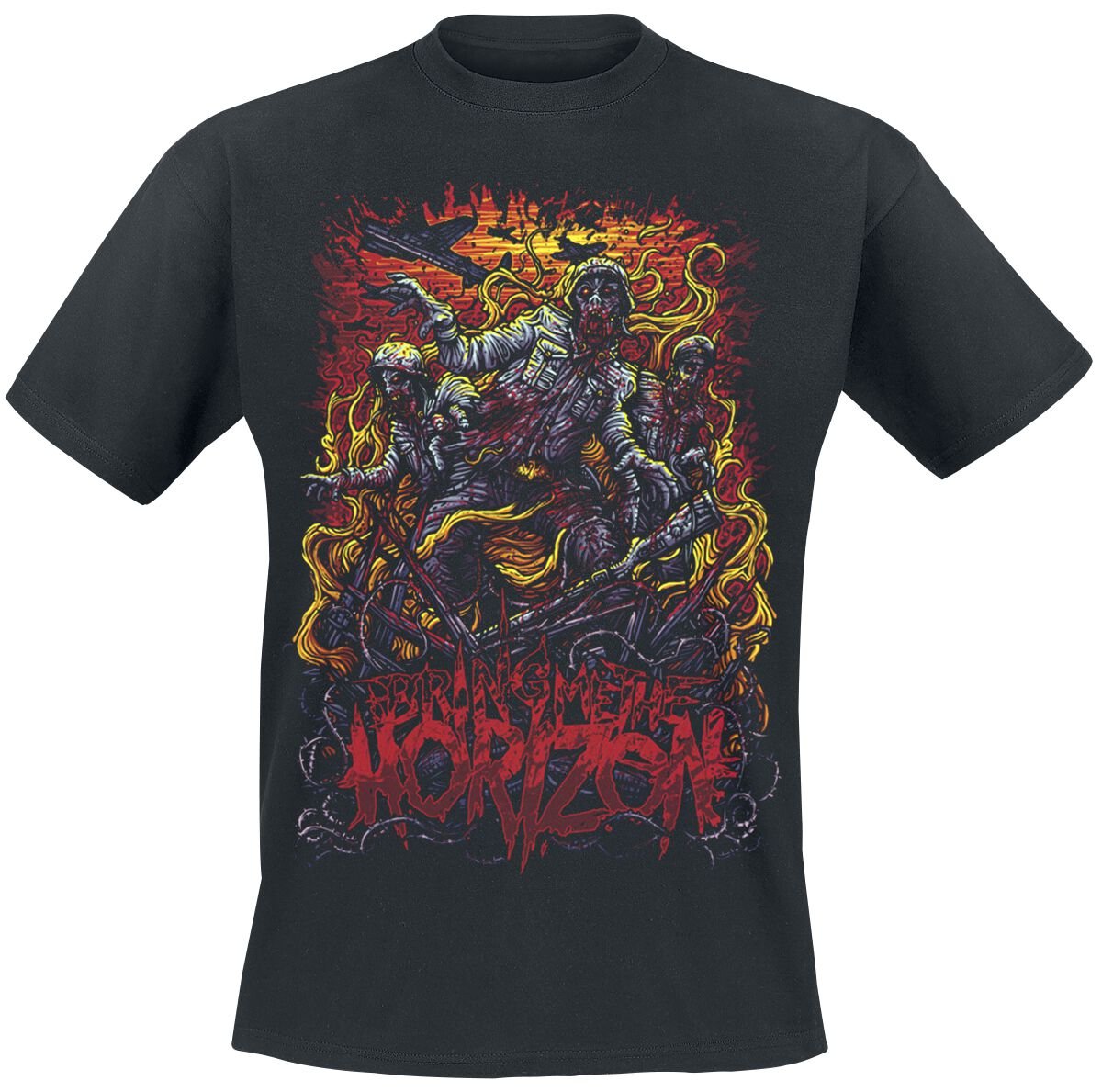 T-Shirt Manches courtes  de Bring Me The Horizon - Zombie Army - S à XXL - pour Homme - noir - Bring Me The Horizon