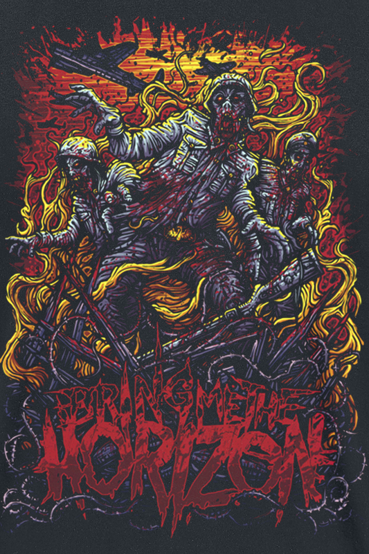 T-Shirt Manches courtes  de Bring Me The Horizon - Zombie Army - S à XXL - pour Homme - noir - Bring Me The Horizon - View 2