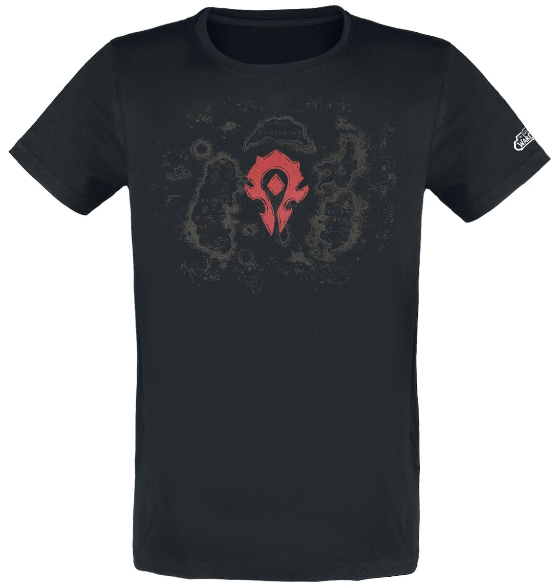 T-Shirt Manches courtes Gaming de World Of Warcraft - Azeroth Horde - S à XXL - pour Homme - noir - World Of Warcraft