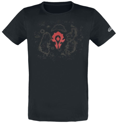 T-Shirt Manches courtes Gaming de World Of Warcraft - Azeroth Horde - S à XXL - pour Homme - noir - World Of Warcraft