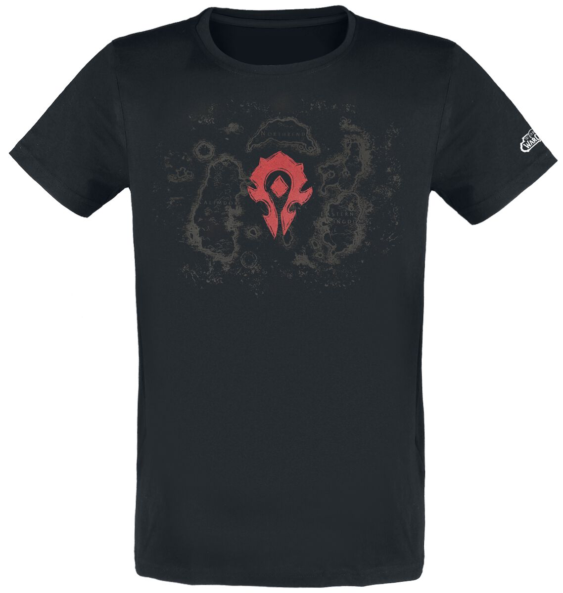 T-Shirt Manches courtes Gaming de World Of Warcraft - Azeroth Horde - S à XXL - pour Homme - noir - World Of Warcraft