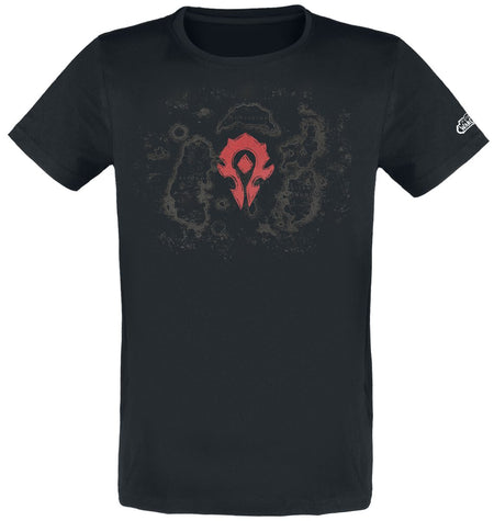T-Shirt Manches courtes Gaming de World Of Warcraft - Azeroth Horde - S à XXL - pour Homme - noir - World Of Warcraft