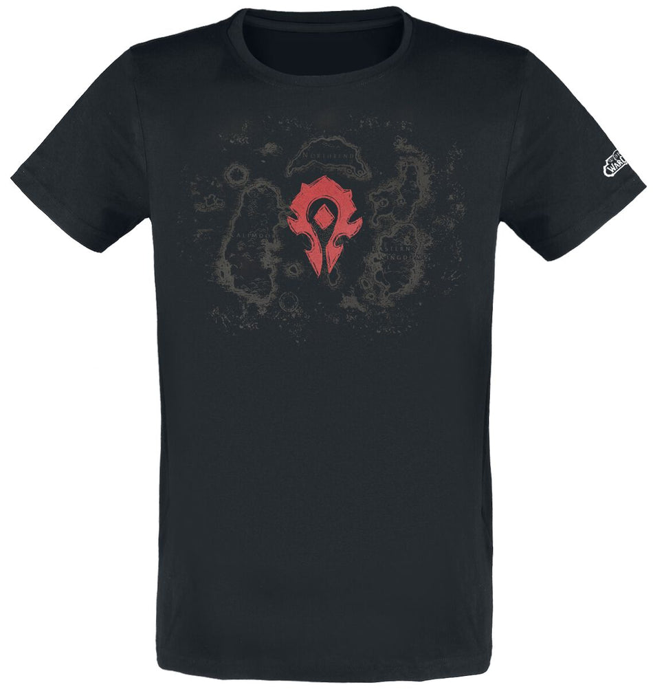 T-Shirt Manches courtes Gaming de World Of Warcraft - Azeroth Horde - S à XXL - pour Homme - noir - World Of Warcraft