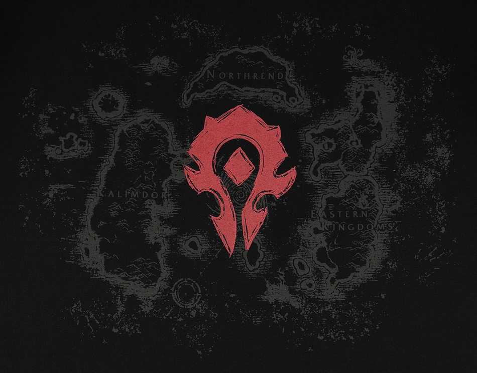 T-Shirt Manches courtes Gaming de World Of Warcraft - Azeroth Horde - S à XXL - pour Homme - noir - World Of Warcraft - View 2