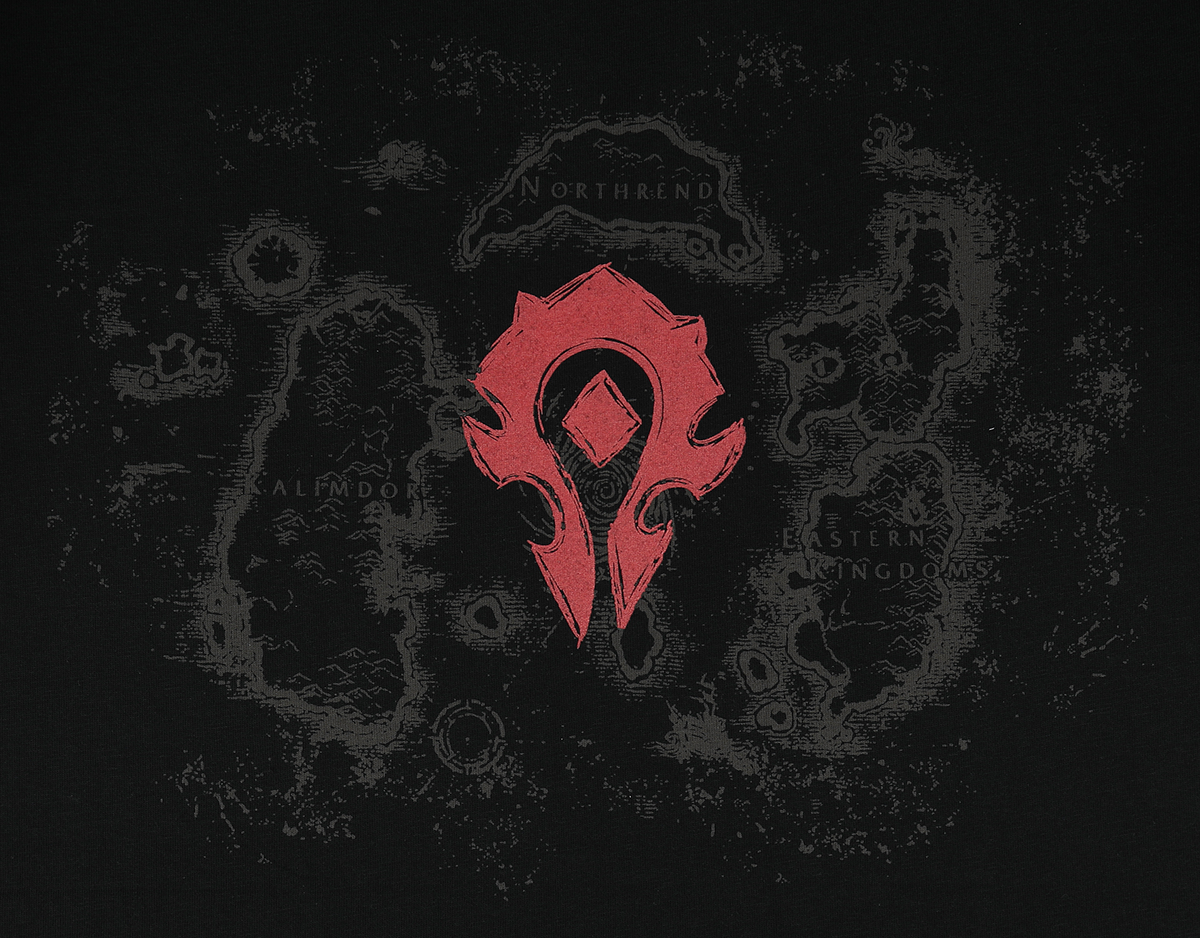T-Shirt Manches courtes Gaming de World Of Warcraft - Azeroth Horde - S à XXL - pour Homme - noir - World Of Warcraft - View 2