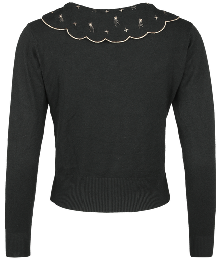 Gilets & Ponchos Rockabilly de Voodoo Vixen - Gilet Chat & Phases de la Lune - XS à XXL - pour Femme - noir - Voodoo Vixen - View 2