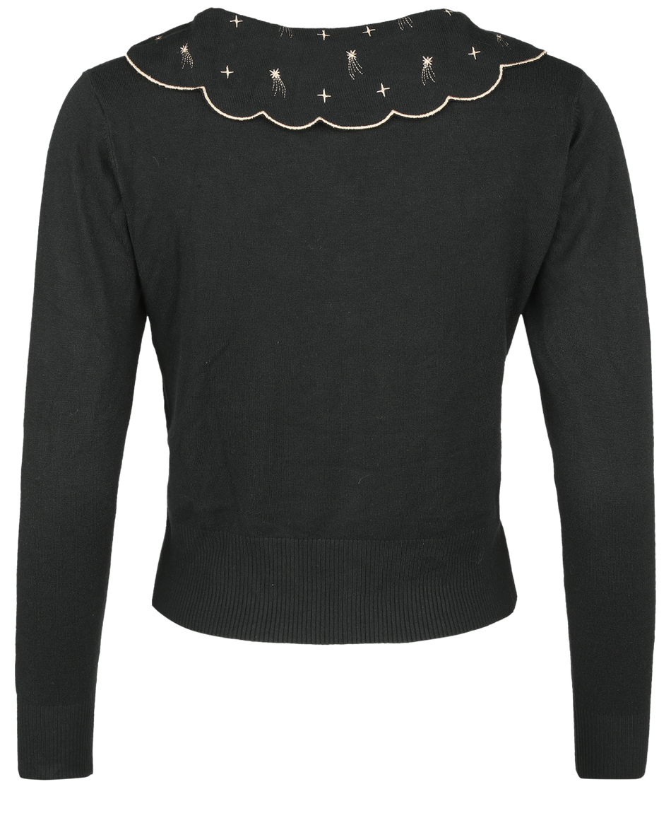 Gilets & Ponchos Rockabilly de Voodoo Vixen - Gilet Chat & Phases de la Lune - XS à XXL - pour Femme - noir - Voodoo Vixen - View 2