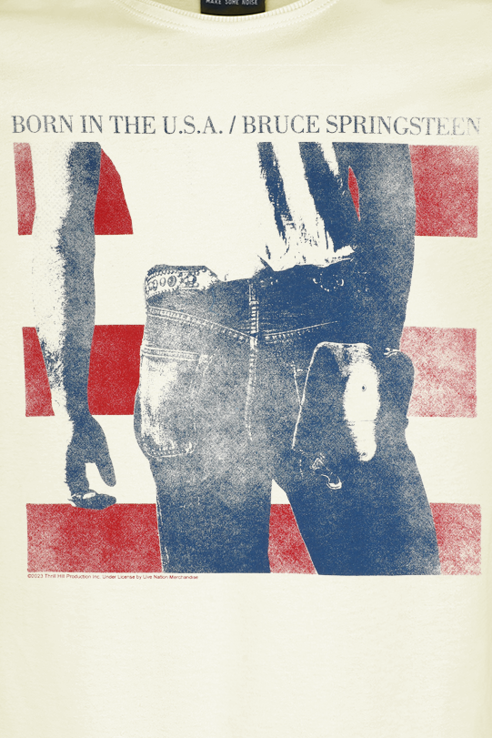 T-Shirt Manches courtes  de Bruce Springsteen - Amplified Collection - Born In The USA - S à XXL - pour Homme - blanc cassé - Bruce Springsteen - View 2