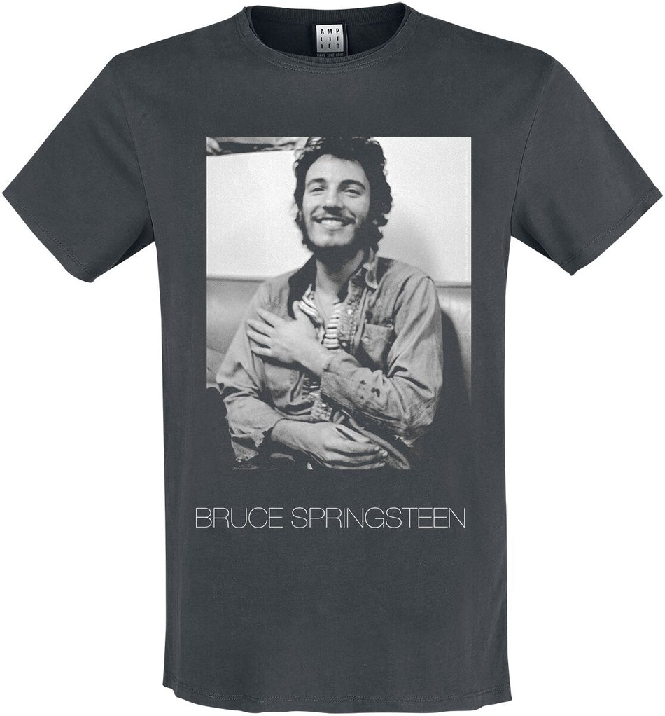T-Shirt Manches courtes  de Bruce Springsteen - Amplified Collection - Vintage - S à XXL - pour Homme - anthracite - Bruce Springsteen