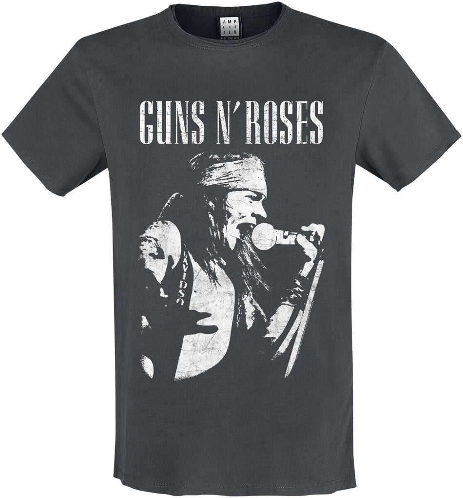 T-Shirt Manches courtes  de Guns N' Roses - Amplified Collection - Axl Live Profile - S à 3XL - pour Homme - anthracite - Guns N' Roses